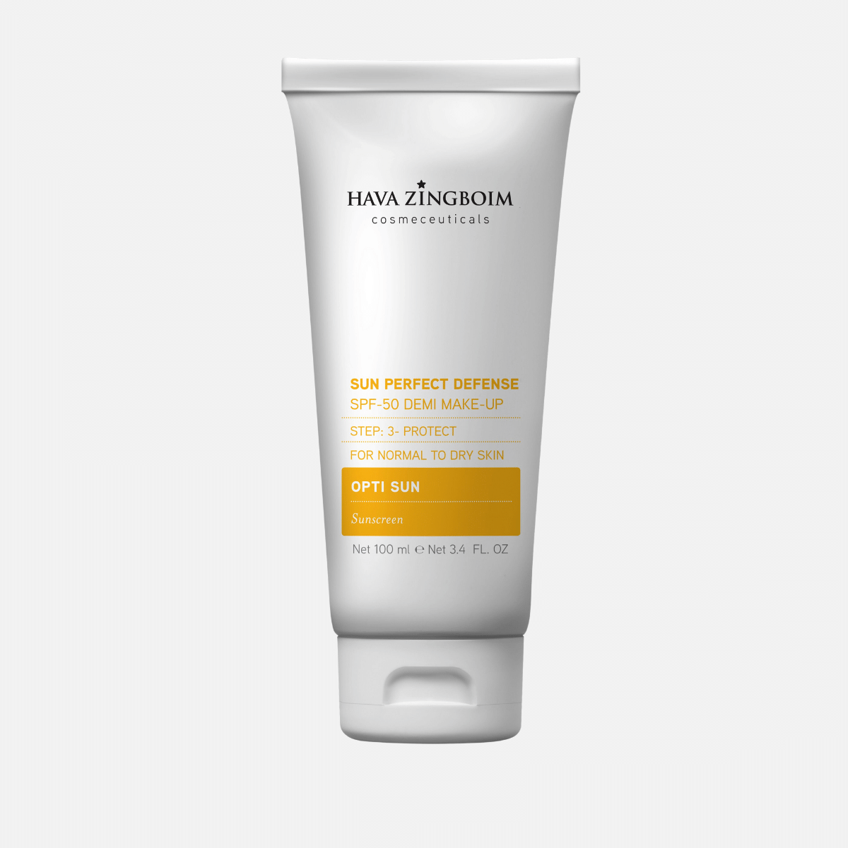 Hava Zingboim - Sun Perfect Defense 50 SPF Demi Make-Up (100ml) קרם הגנה עם גוון חוה זינגבוים