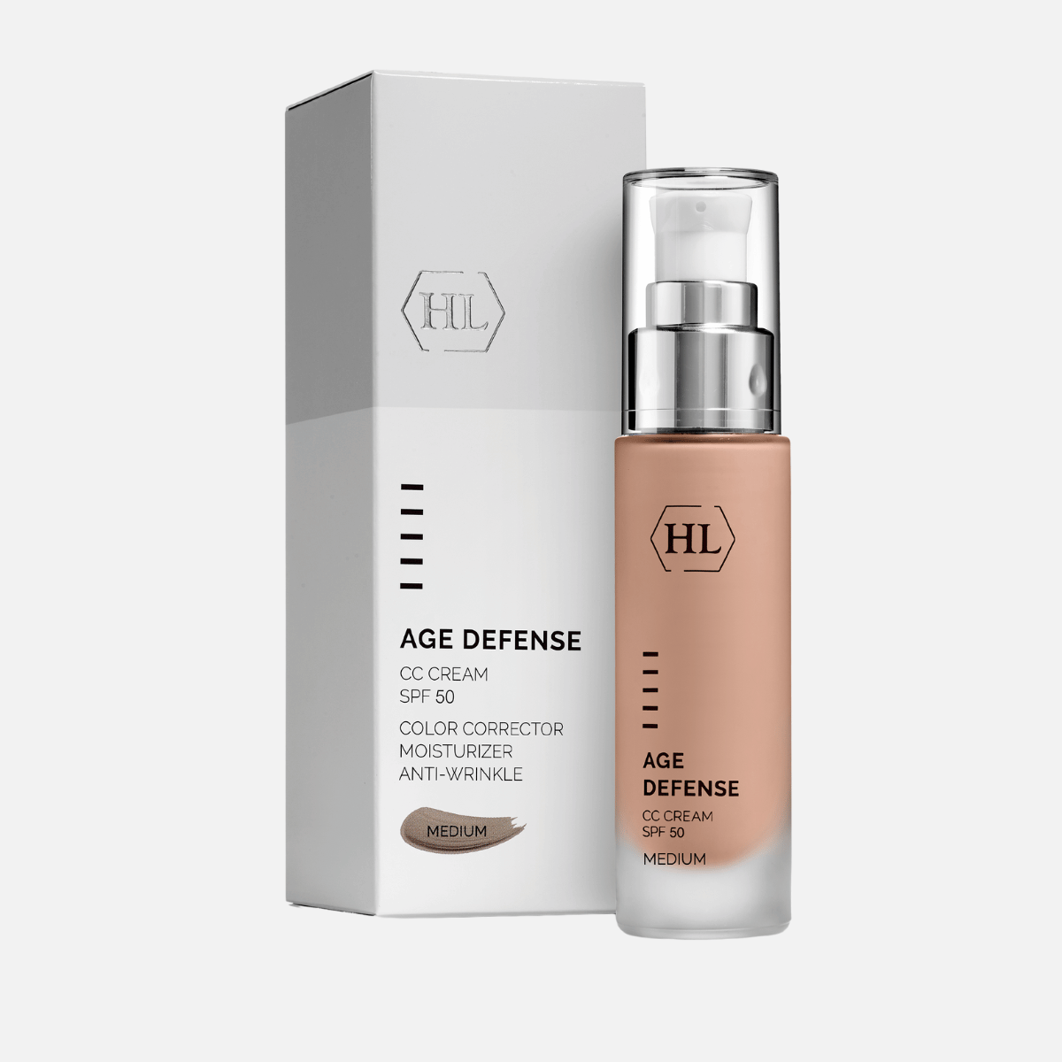 HL - Holyland - Age Defense CC Cream SPF 50 Medium 50ml קרם הגנה סיסי בגוון מדיום