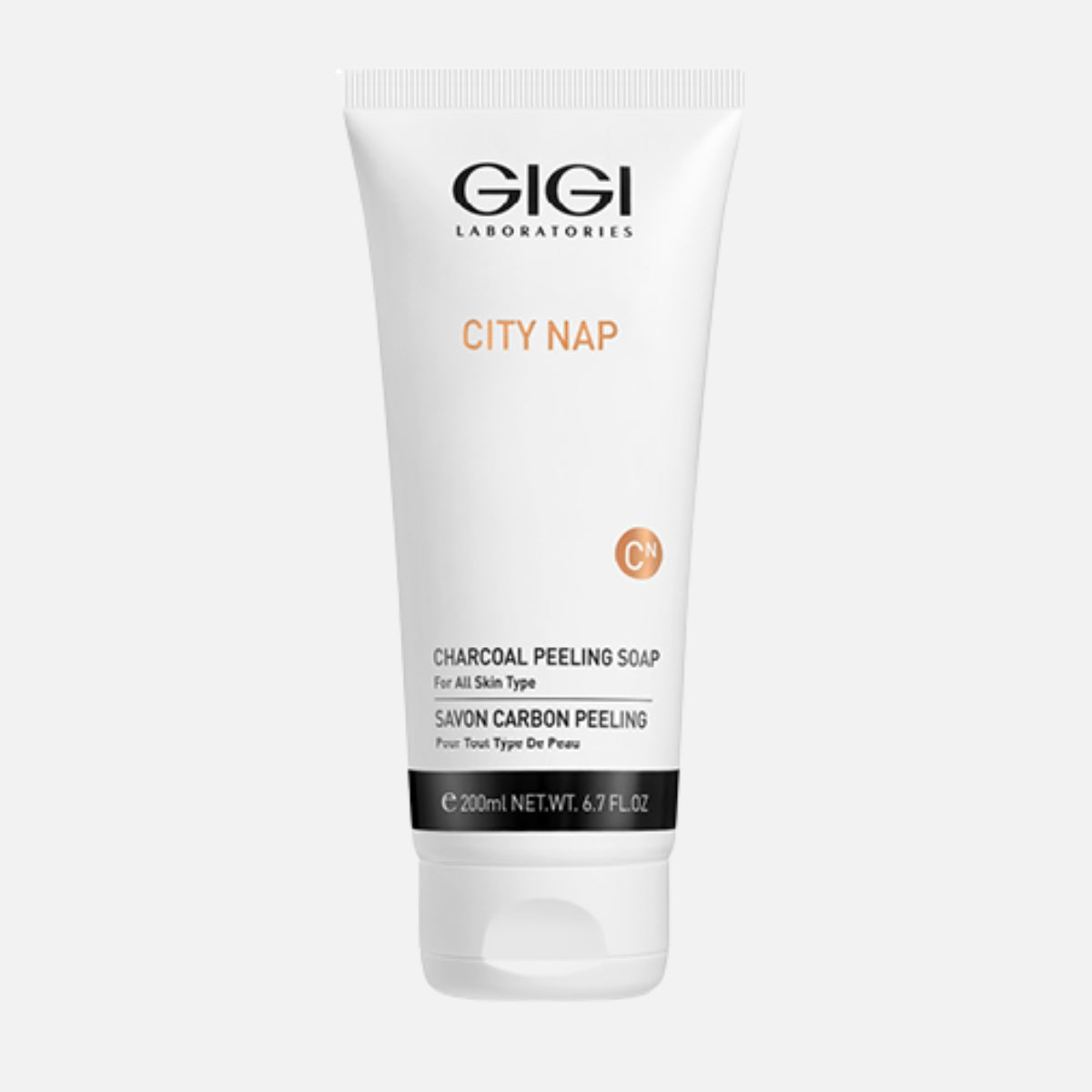 Gigi Laboratories – City NAP Charcoal Peeling Soap (200ml) סבון פילינג עם גרגירי פחם סיטי נאפ ג׳יג׳י