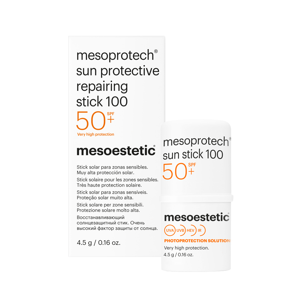 Mesoestetic – Sun Protective Reparing Stick SPF50+ (4.5g) סטיק הגנה לאזורים רגישים מזואסתטיק