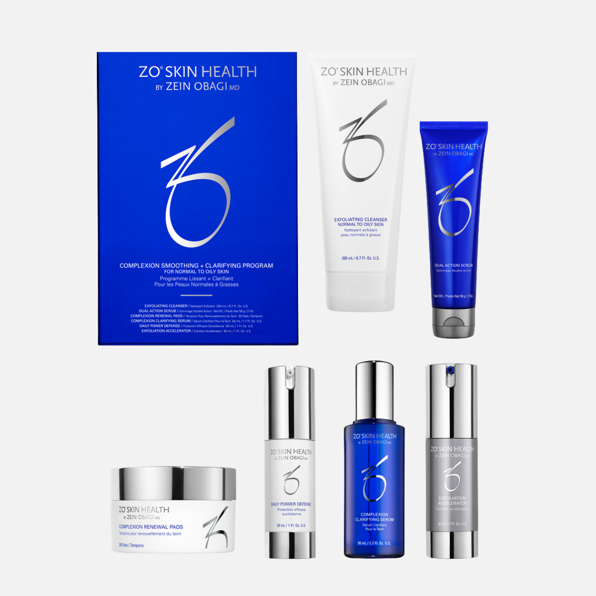 ZO Skin Health by Zein Obaji – Complexion Smoothing + Clarifying Program ערכה לעור שמן ונוטה לאקנה זו סקין