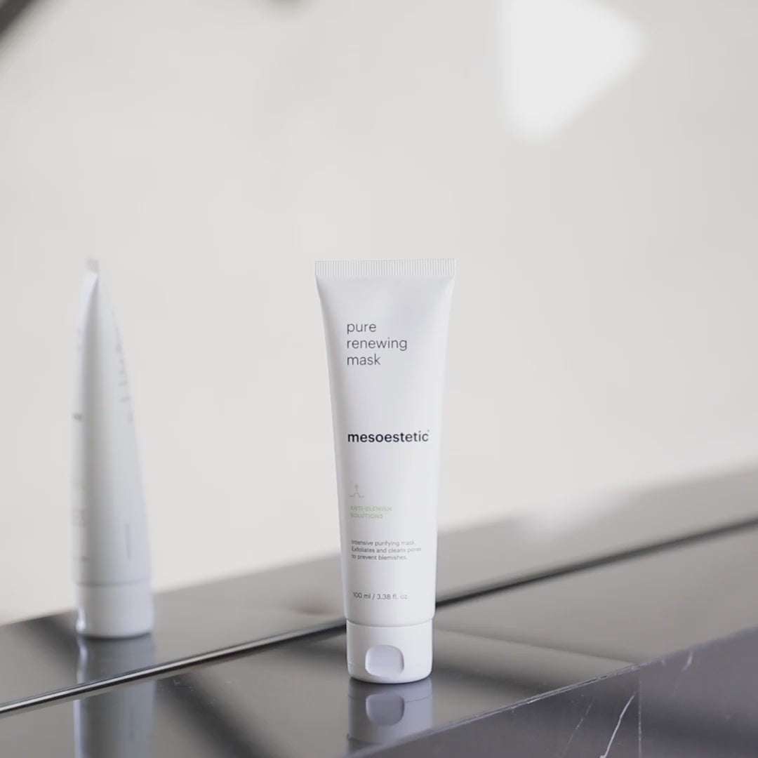 טען סרטון: Mesoestetic – pure renewing mask (100ml) מסכה מטהרת לאקנה מזואסתטיק